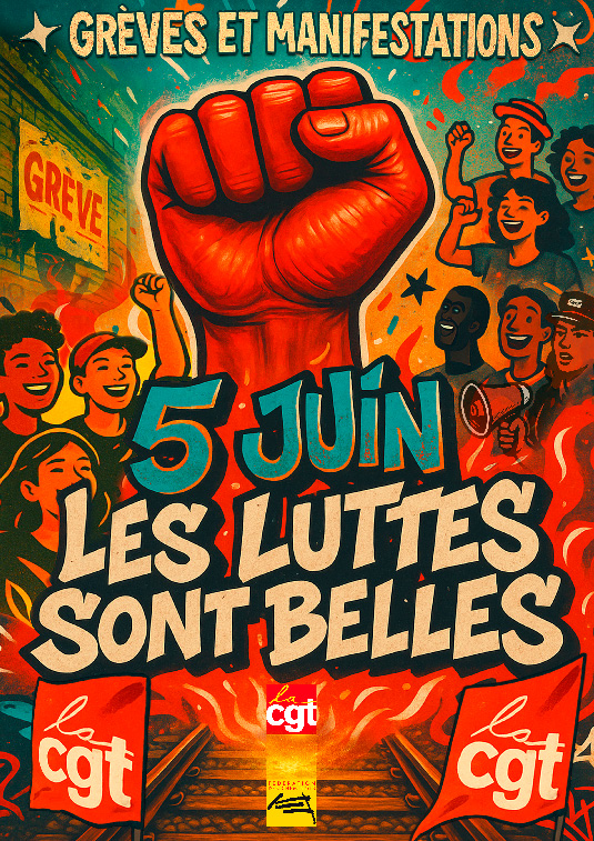 Affiche mobilisation du 5 juin 2025