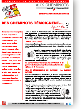 Tract aux cheminots sur les classifications et rémunérations - Des cheminots témoignent… épisode 3