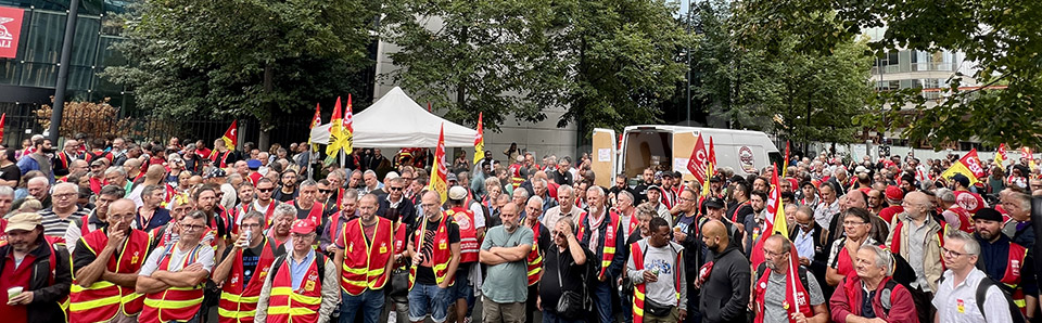 Rassemblement à St-Denis le 13 septembre 2023 pour défendre notre régime spécial et nos droits